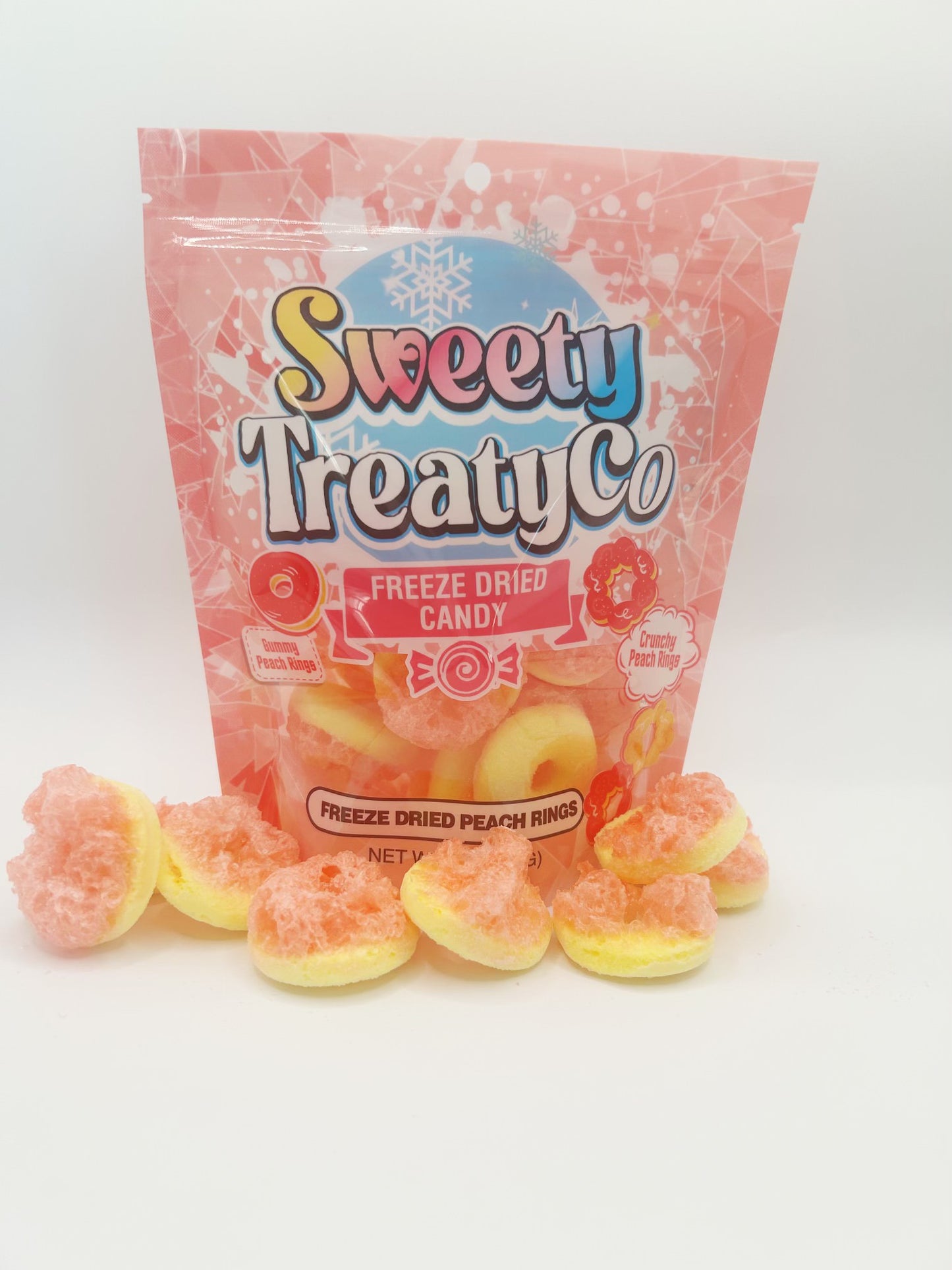 Freeze-Dried Peach Rings | Sweety Treaty Co
