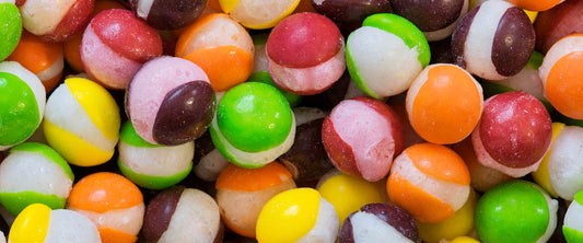 A pile of colorful freeze-dried candies