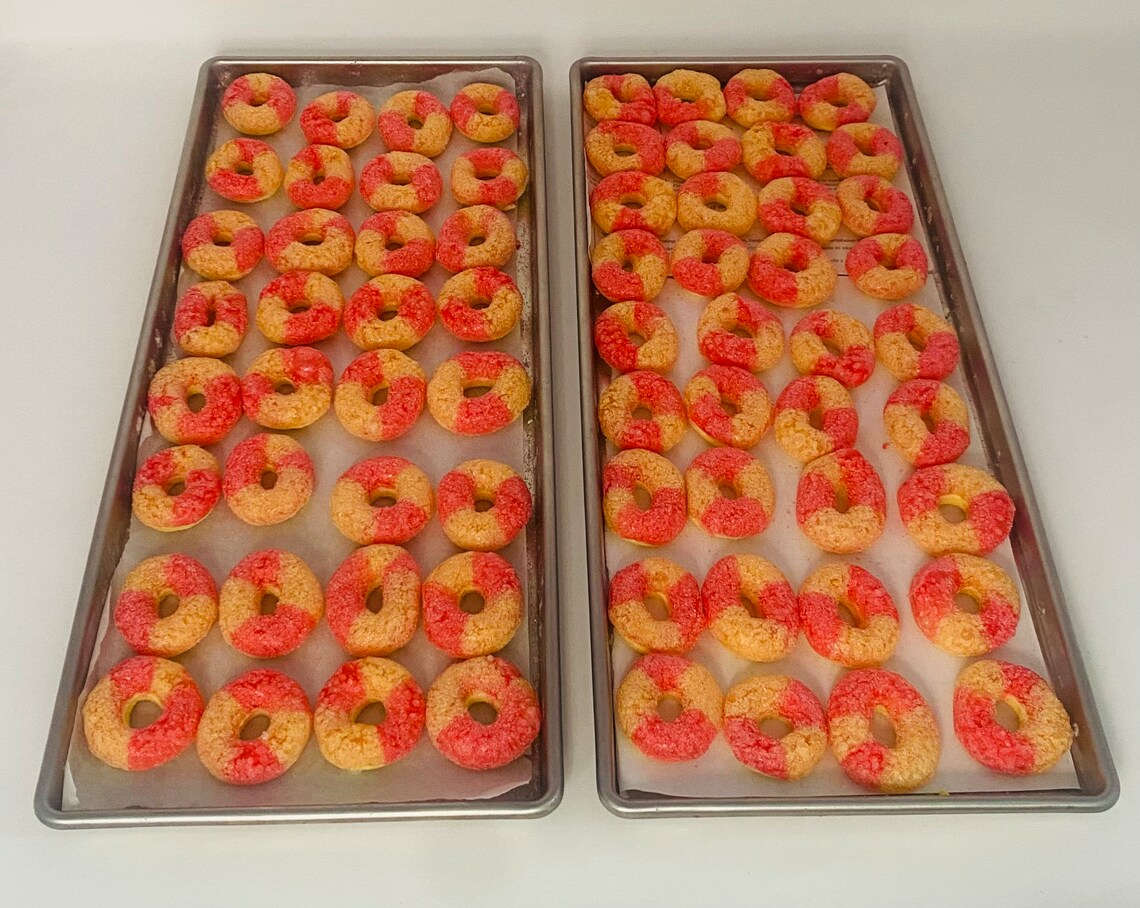 Freeze Dried Peach Ring Processing